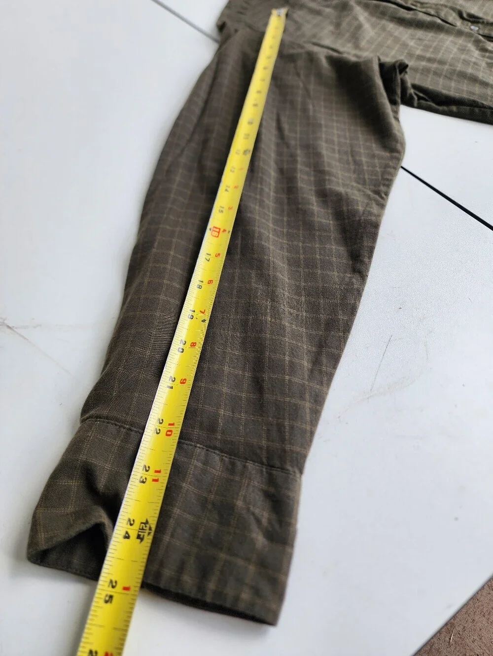 Banana Republic Men's 100% Cotton Soft Flannel Plaid Long Sleeve Shirt Green L